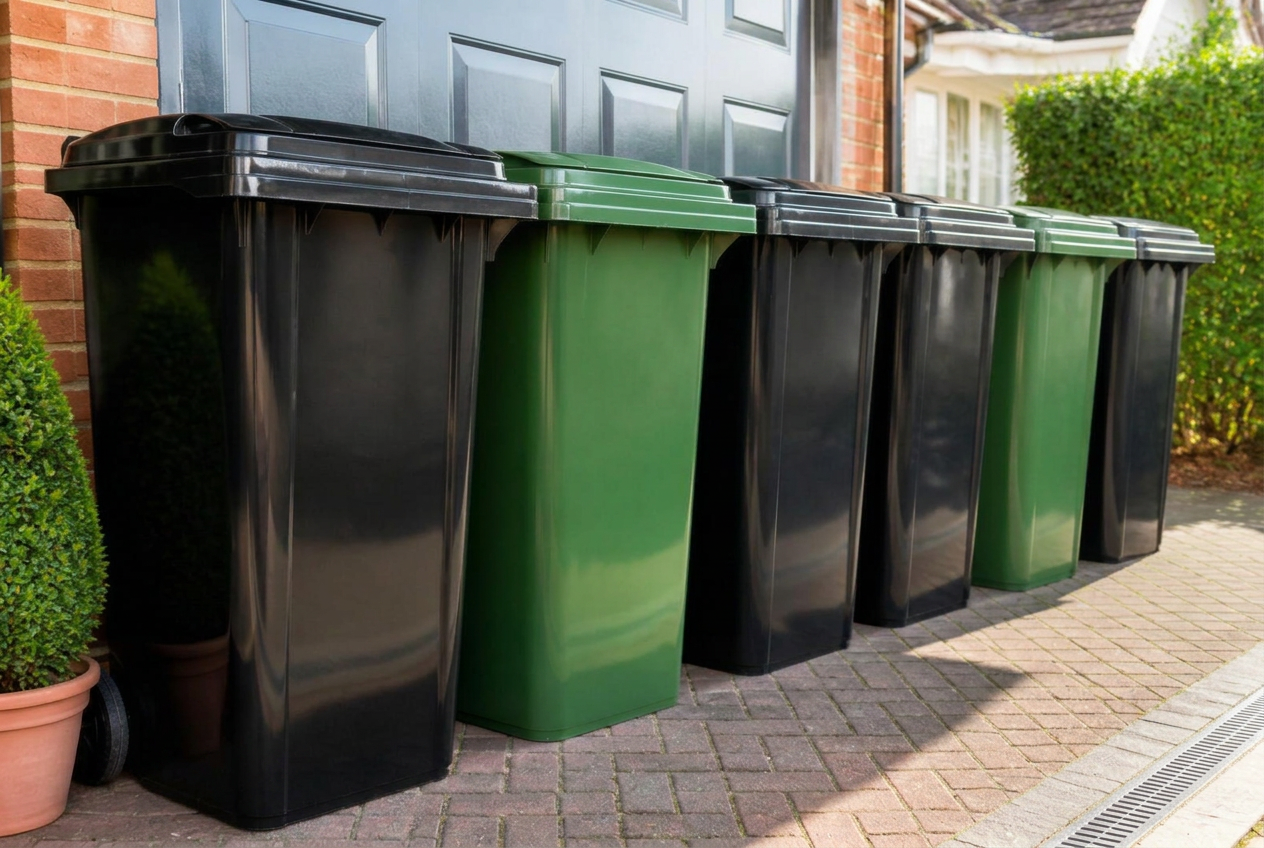 Clean household wheelie bins after professional bin cleaning